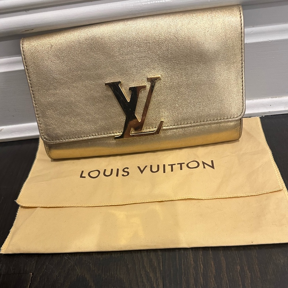 Louis Vuitton leather clutch